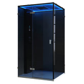 AWT Dampfdusche LD107F15 schwarz 120x90 links